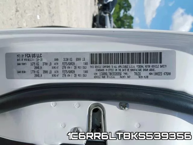 1C6RR6LT8KS539356 фото 2