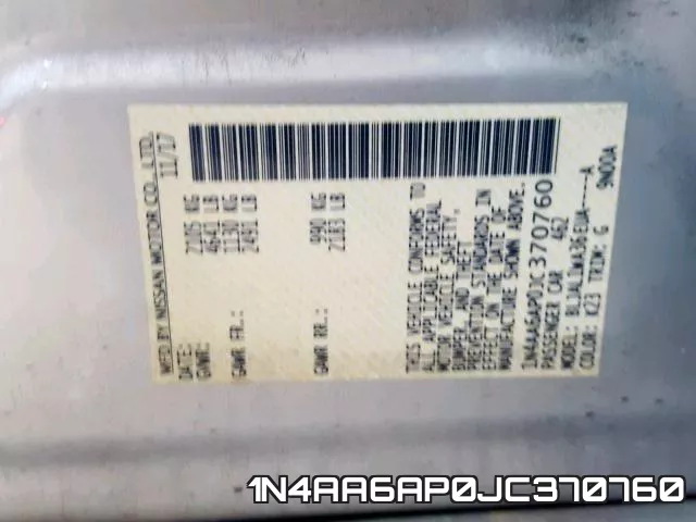 1N4AA6AP0JC370760 фото 2