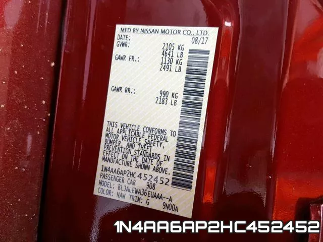 1N4AA6AP2HC452452 фото 2