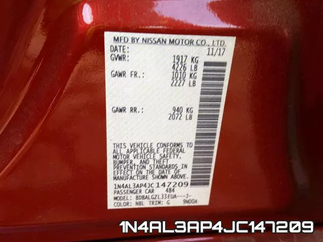 1N4AL3AP4JC147209 фото 2