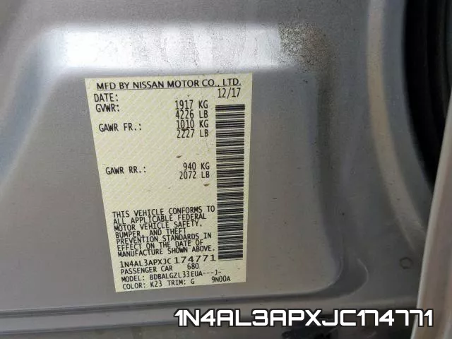 1N4AL3APXJC174771 фото 2