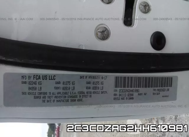 2C3CDZAG2HH610981 фото 10