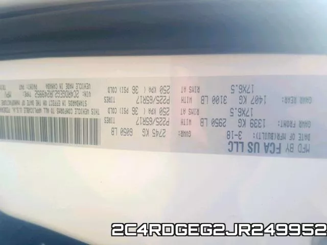 2C4RDGEG2JR249952 фото 2