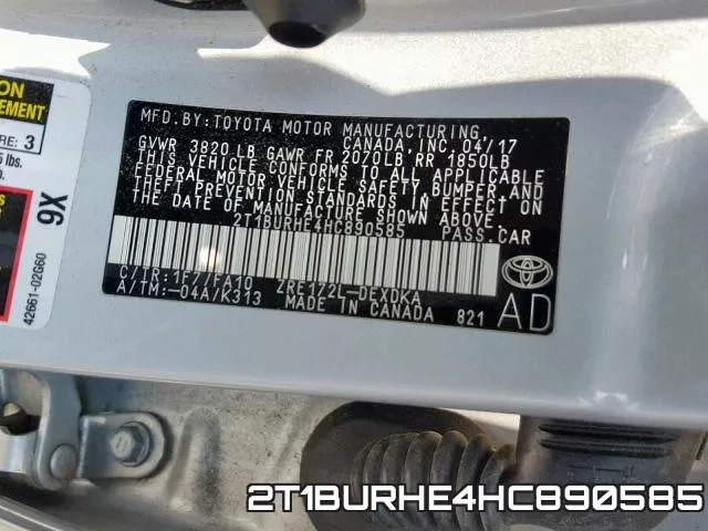 2T1BURHE4HC890585 фото 2