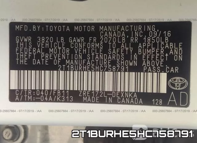 2T1BURHE5HC758791 фото 9