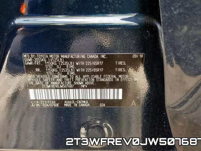 2T3WFREV0JW507687 фото 2