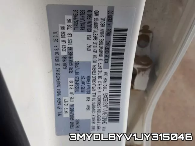 3MYDLBYV1JY315046 фото 2