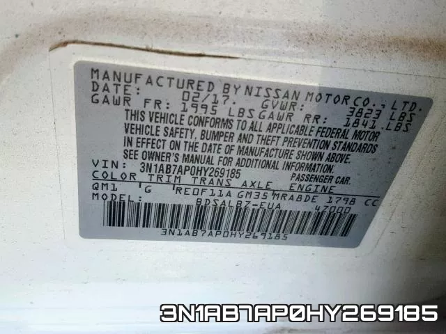 3N1AB7AP0HY269185 фото 2