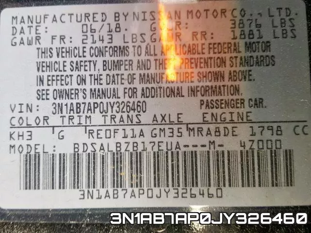 3N1AB7AP0JY326460 фото 2