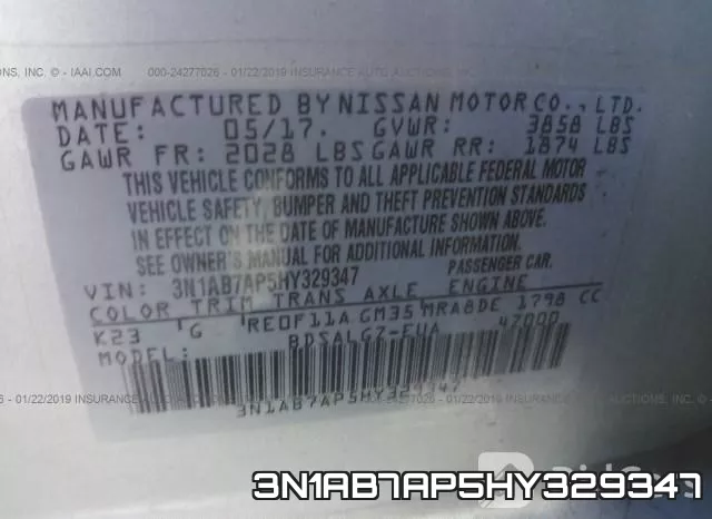3N1AB7AP5HY329347 фото 10