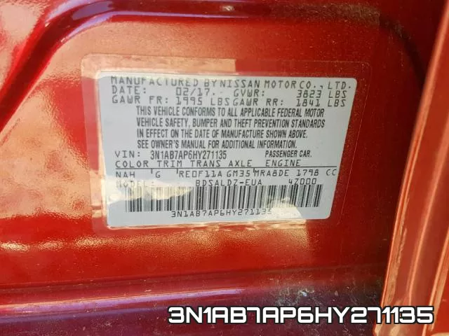 3N1AB7AP6HY271135 фото 2