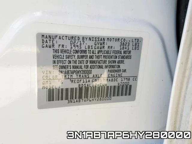 3N1AB7AP6HY280000 фото 2