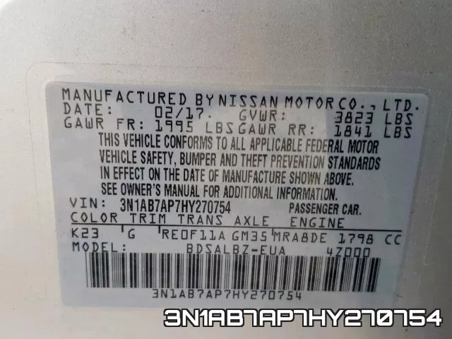 3N1AB7AP7HY270754 фото 2