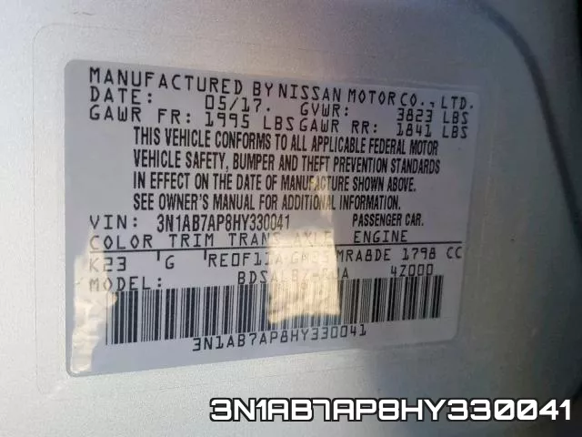 3N1AB7AP8HY330041 фото 2