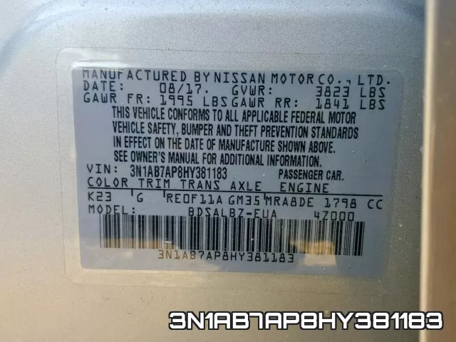 3N1AB7AP8HY381183 фото 2