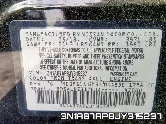 3N1AB7AP8JY315237 фото 2