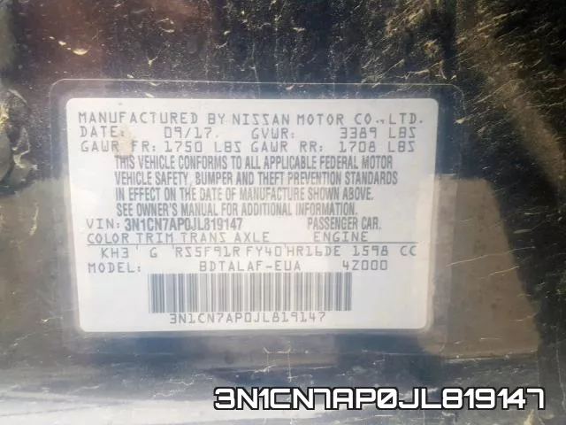 3N1CN7AP0JL819147 фото 2