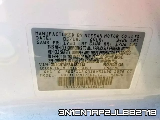 3N1CN7AP2JL882718 фото 2
