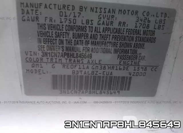 3N1CN7AP8HL845649 фото 10
