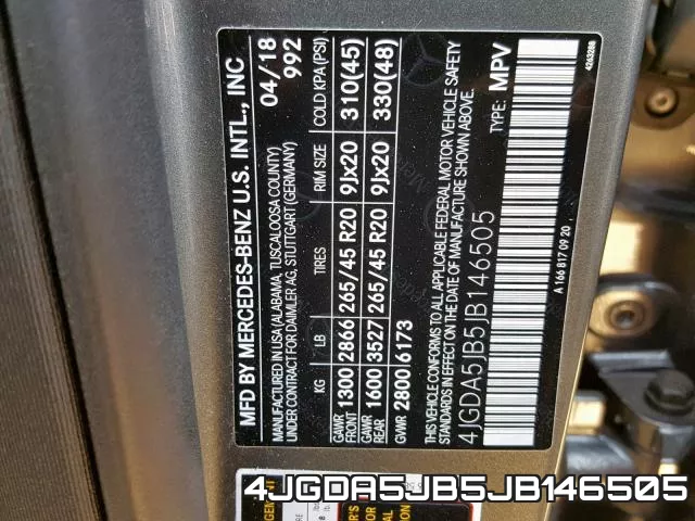 4JGDA5JB5JB146505 фото 2