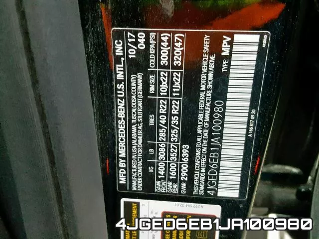 4JGED6EB1JA100980 фото 2