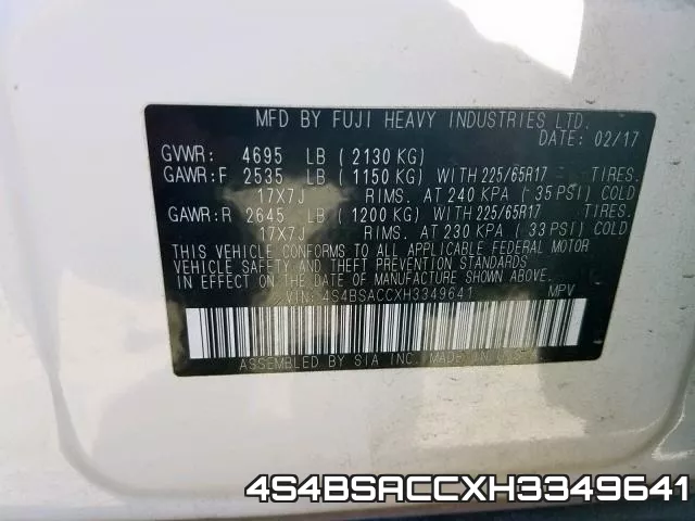 4S4BSACCXH3349641 фото 2
