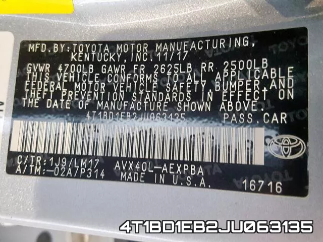 4T1BD1EB2JU063135 фото 2