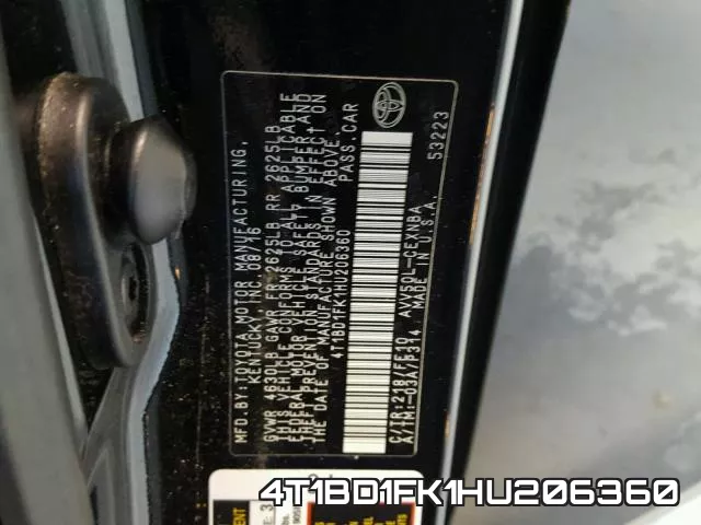 4T1BD1FK1HU206360 фото 2