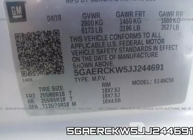 5GAERCKW5JJ244691 фото 10