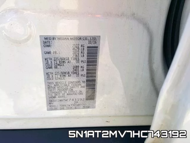5N1AT2MV7HC743192 фото 2