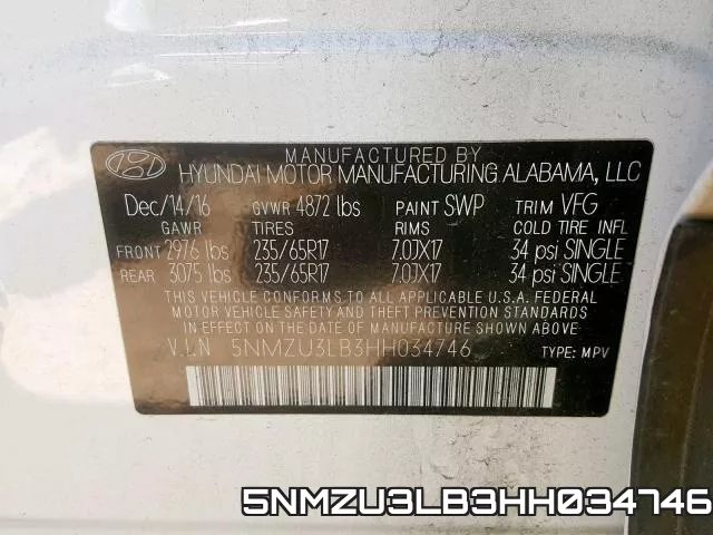 5NMZU3LB3HH034746 фото 2