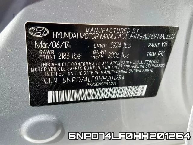 5NPD74LF0HH201254 фото 2
