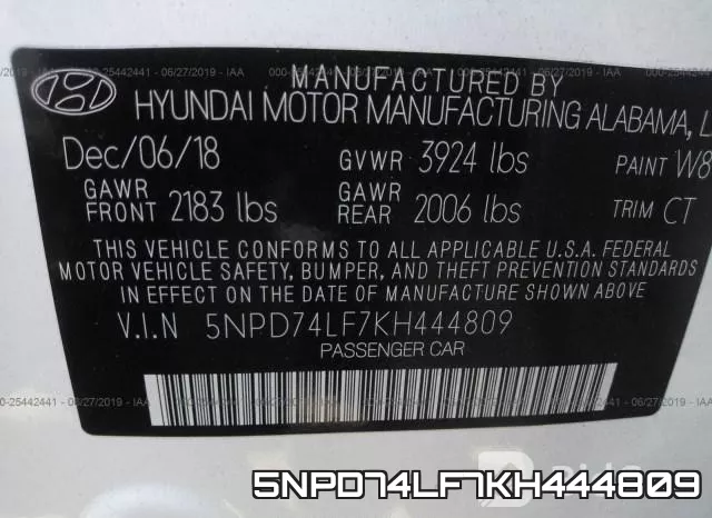 5NPD74LF7KH444809 фото 10