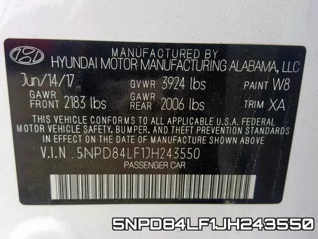 5NPD84LF1JH243550 фото 2
