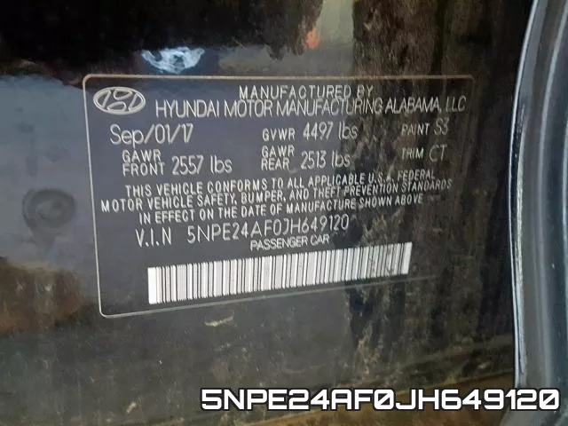 5NPE24AF0JH649120 фото 2