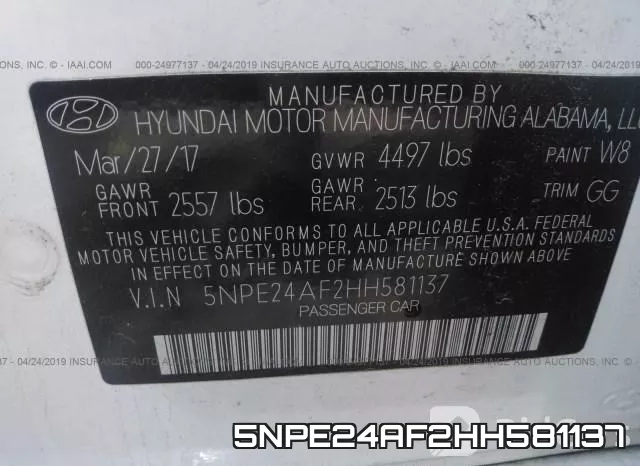 5NPE24AF2HH581137 фото 10