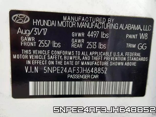 5NPE24AF3JH648852 фото 2