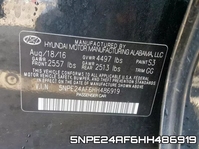 5NPE24AF6HH486919 фото 2
