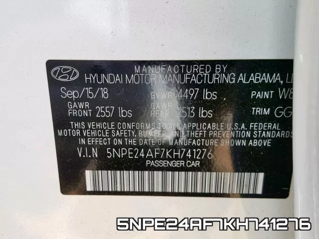 5NPE24AF7KH741276 фото 2