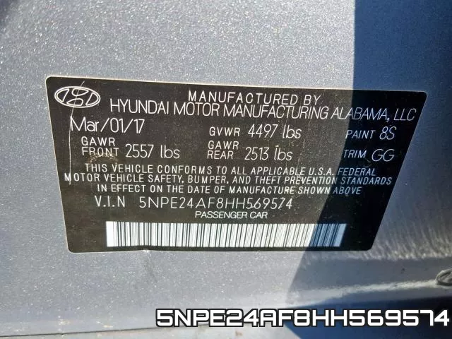 5NPE24AF8HH569574 фото 2