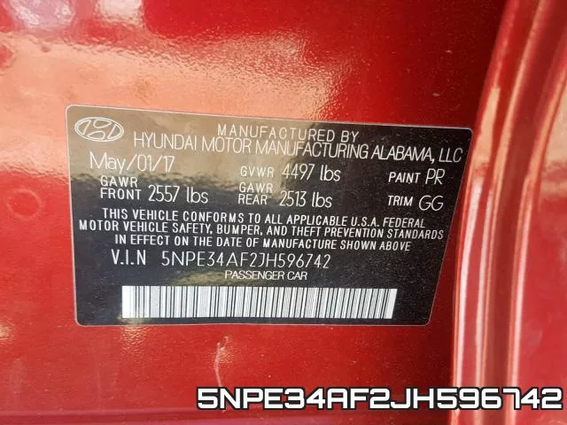 5NPE34AF2JH596742 фото 2