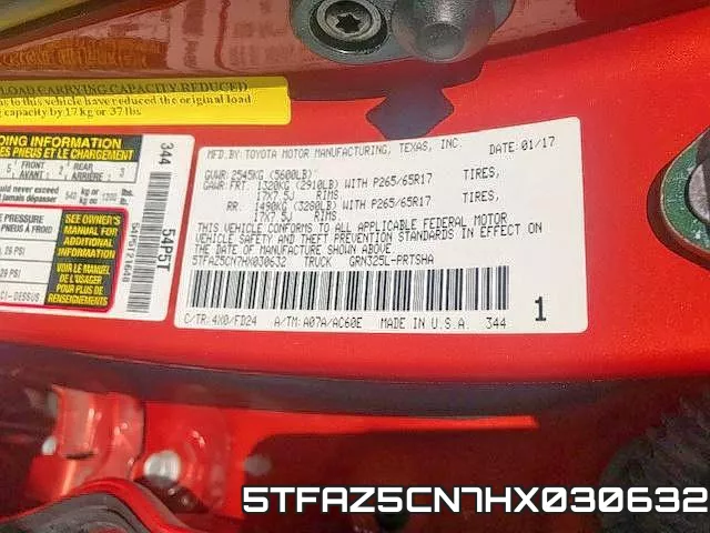 5TFAZ5CN7HX030632 фото 2