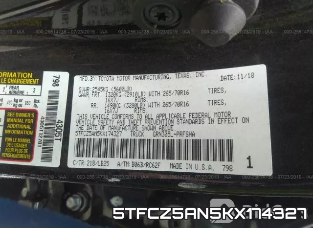 5TFCZ5AN5KX174327 фото 10