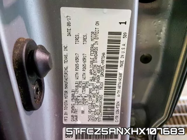 5TFCZ5ANXHX107683 фото 2