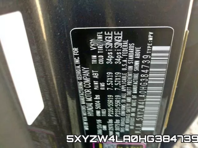 5XYZW4LA0HG384739 фото 2