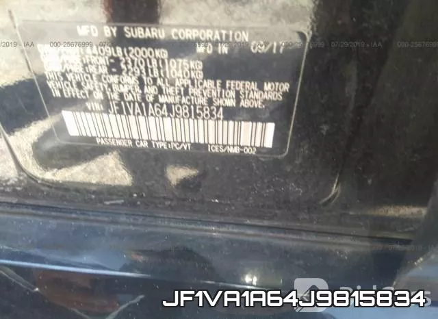 JF1VA1A64J9815834 фото 10