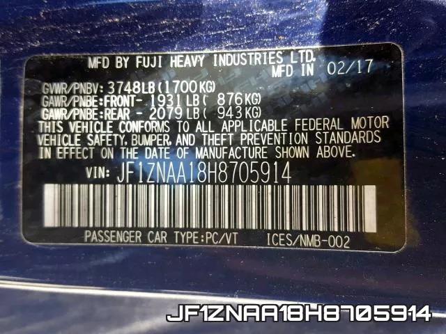 JF1ZNAA18H8705914 фото 2