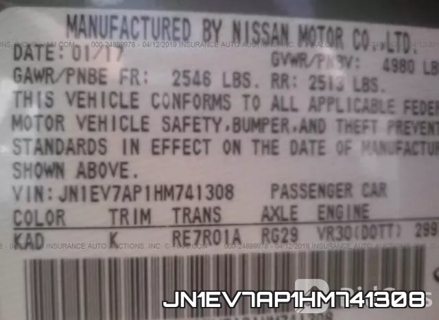 JN1EV7AP1HM741308 фото 9