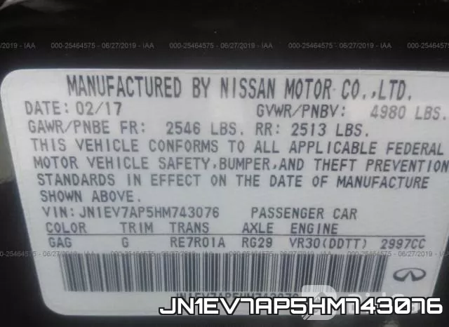 JN1EV7AP5HM743076 фото 10