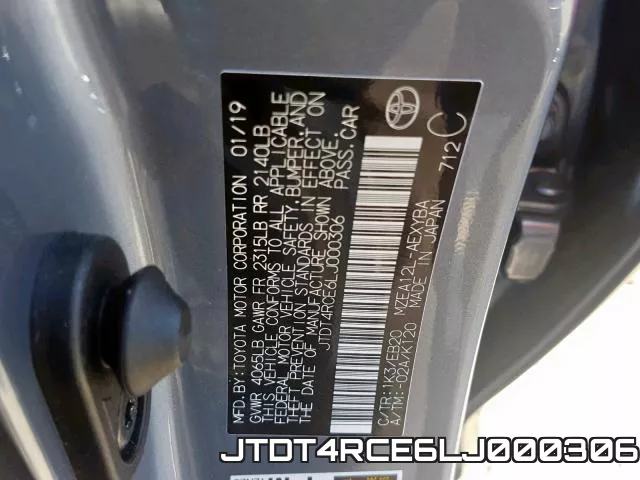 JTDT4RCE6LJ000306 фото 2